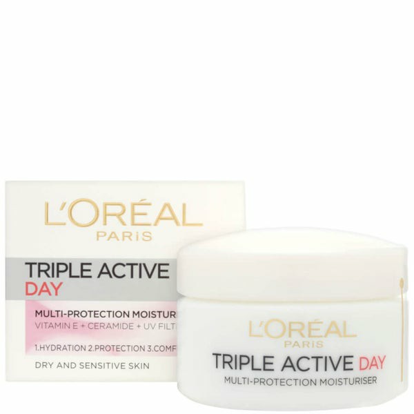 Dermo Expertise Triple Active Day Multi-Protection Moisturiser – Dry / Sensitive Skin (50Ml)  |  Moisturisers Mens Moisturisers