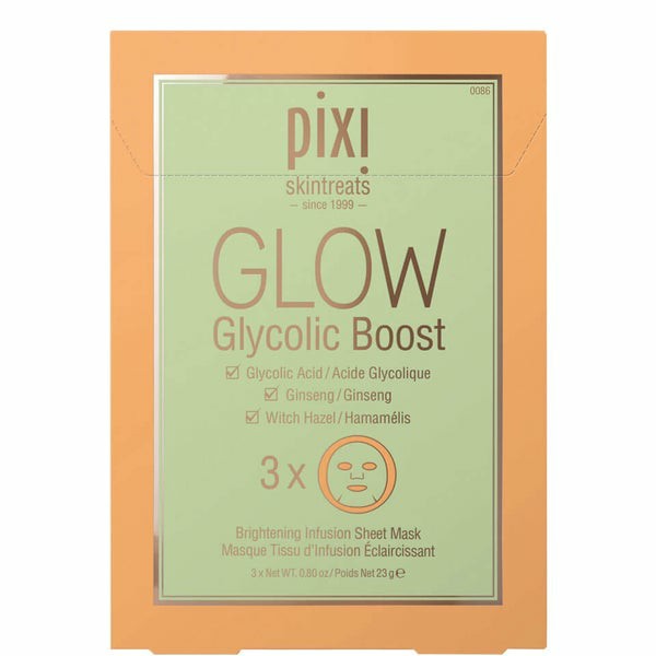 Glow Glycolic Acid Boost Sheet Mask (Pack Of 3)  |  Skincare Mens Skincare