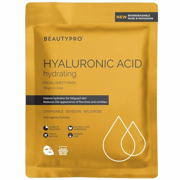 Hyaluronic Acid Hydrating Facial Sheet Mask  |  Moisturisers Mens Moisturisers