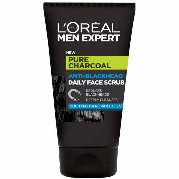 Men Expert Pure Charcoal Anti-Blackhead Daily Face Scrub 100Ml  |  Face Scrubs Face Scrubs Face Scrubs